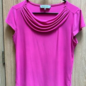Kasper Women's Fuchsia Cowl Neck Blouse